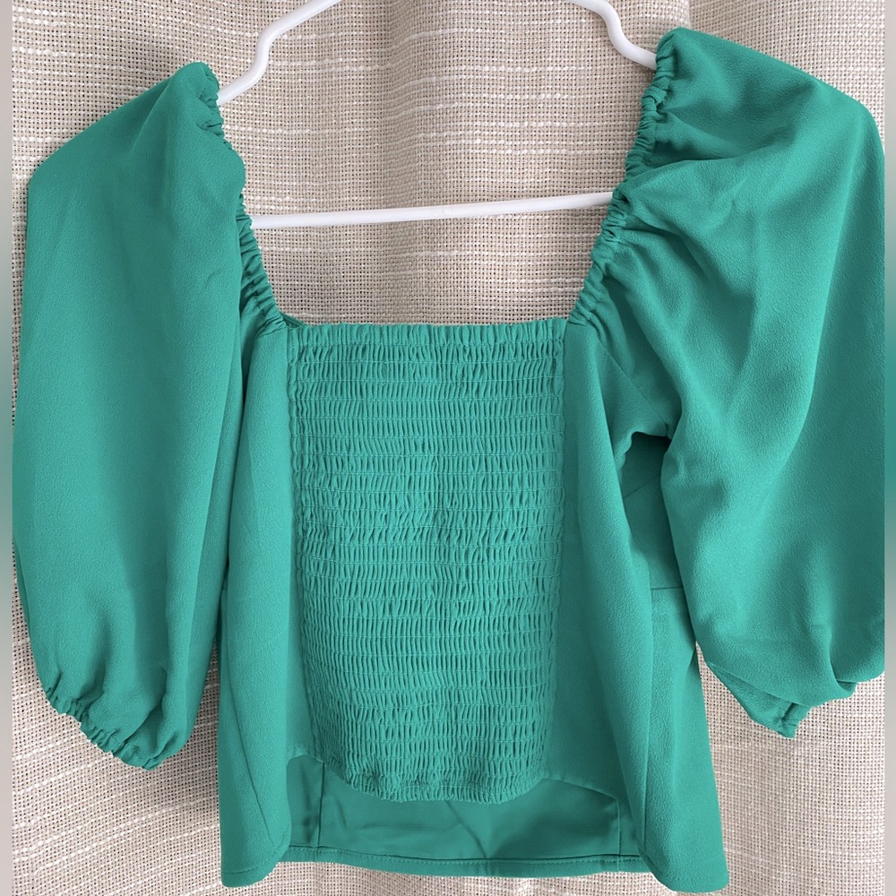 Abercrombie Puff Sleeve Corset Top XS - Picture 2 of 4